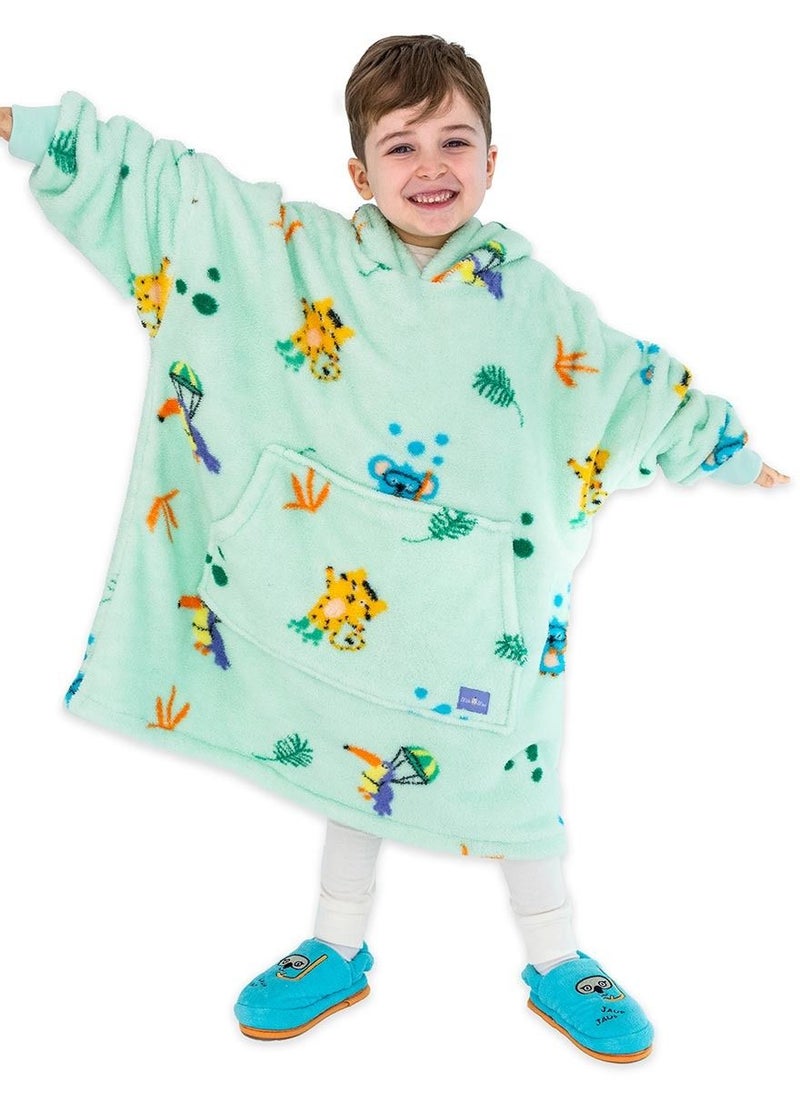 Milk & Moo Milk&Moo Little Mermaid Wearable Hooded Blanket with Pouch Green  - Image 1