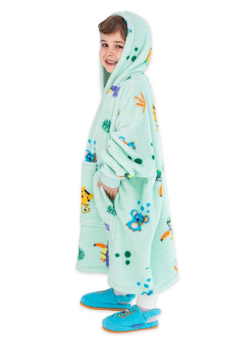 Milk & Moo Milk&Moo Little Mermaid Wearable Hooded Blanket with Pouch Green  - Image 3