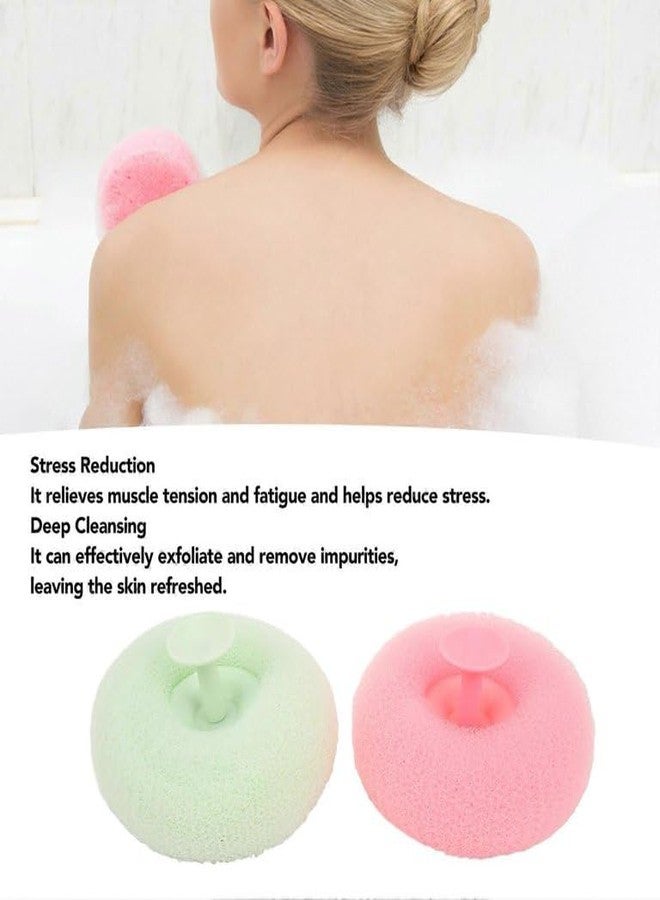 SHREESHANN 2-in-1 Super Soft Suction Cup Bath Brush,Shower Loofah Sponge, Exfoliating Bath Sponge Cleaning Brush for Body (Pack Of 2) - Image 2