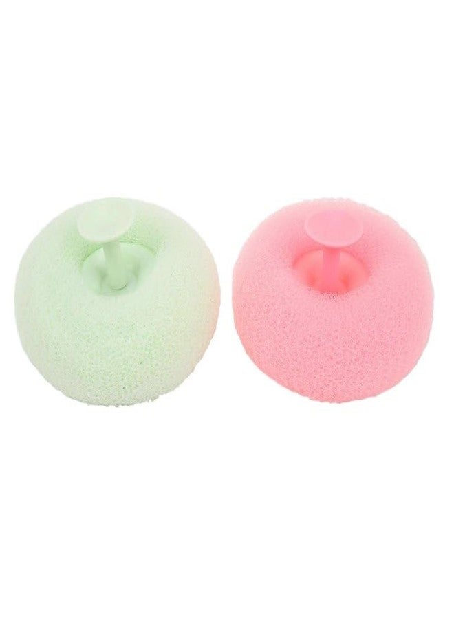 SHREESHANN 2-in-1 Super Soft Suction Cup Bath Brush,Shower Loofah Sponge, Exfoliating Bath Sponge Cleaning Brush for Body (Pack Of 2) - Image 1