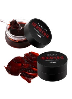 La Catrina DE'LANCI Fake Blood Scab, 2 Pcs Coagulated Blood Gel Washable, Realistic Scar Blood Halloween SFX Makeup on the Face/Body, Prefect Zombie Vampire Monster Cosplay Stage Blood Clothes - 60g (2.12 oz) 