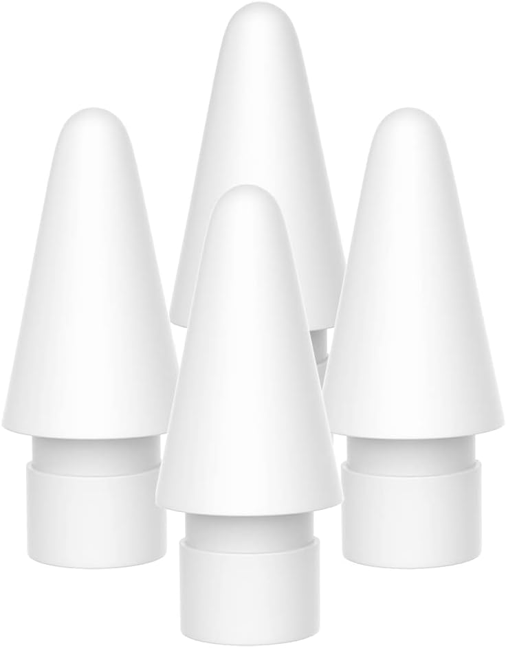 AWINNER Upgraded general material Replacement Tips Compatible with Apple Pencil 2 Gen iPad Pro Pencil - iPencil Nib for iPad Pencil 1 st/Pencil 2 Gen White 4 Pack Transit damage minimized design - Image 1