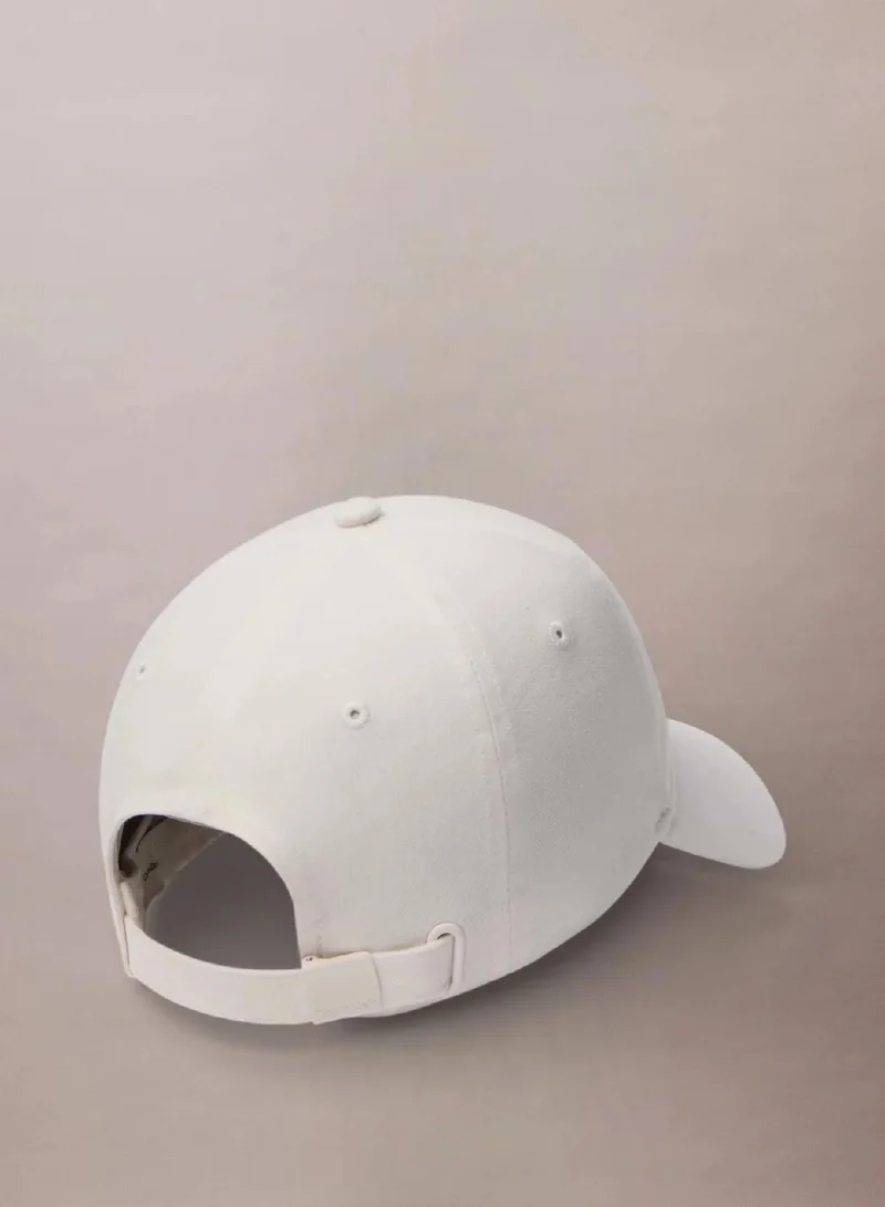 Calvin Klein White Alyssum Emblem Monogram Logo Baseball Cap for Women | Best Price UAE