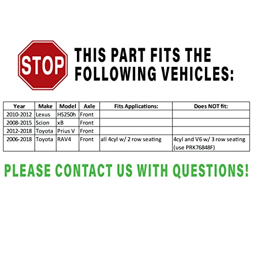 Goodyear Brakes PRK91862F | Front Premium Brake Kit with Pair (2) of AntiOx Coated Brake Rotors and Ceramic Brake Pads fits Lexus HS250h 12-10; Scion xB 15-08; Toyota Prius V 17-12, RAV4 18-06 - Image 2