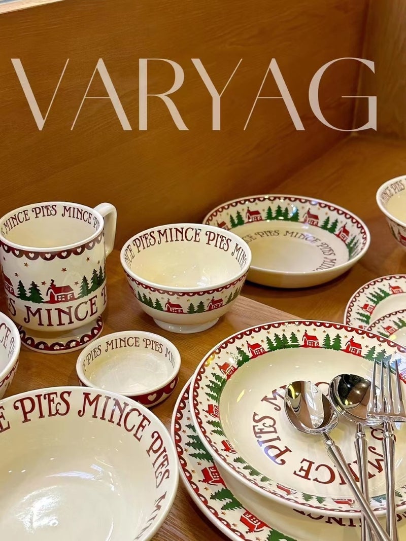 Winter Atmosphere New Year Christmas Style Ceramic Dinner Plate Rice Bowl Salad Bowl Dessert Plate Large Soup Bowl Horse - Image 3