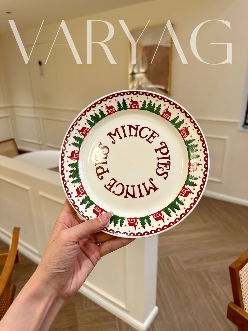 Winter Atmosphere New Year Christmas Style Ceramic Dinner Plate Rice Bowl Salad Bowl Dessert Plate Large Soup Bowl Horse - Image 1