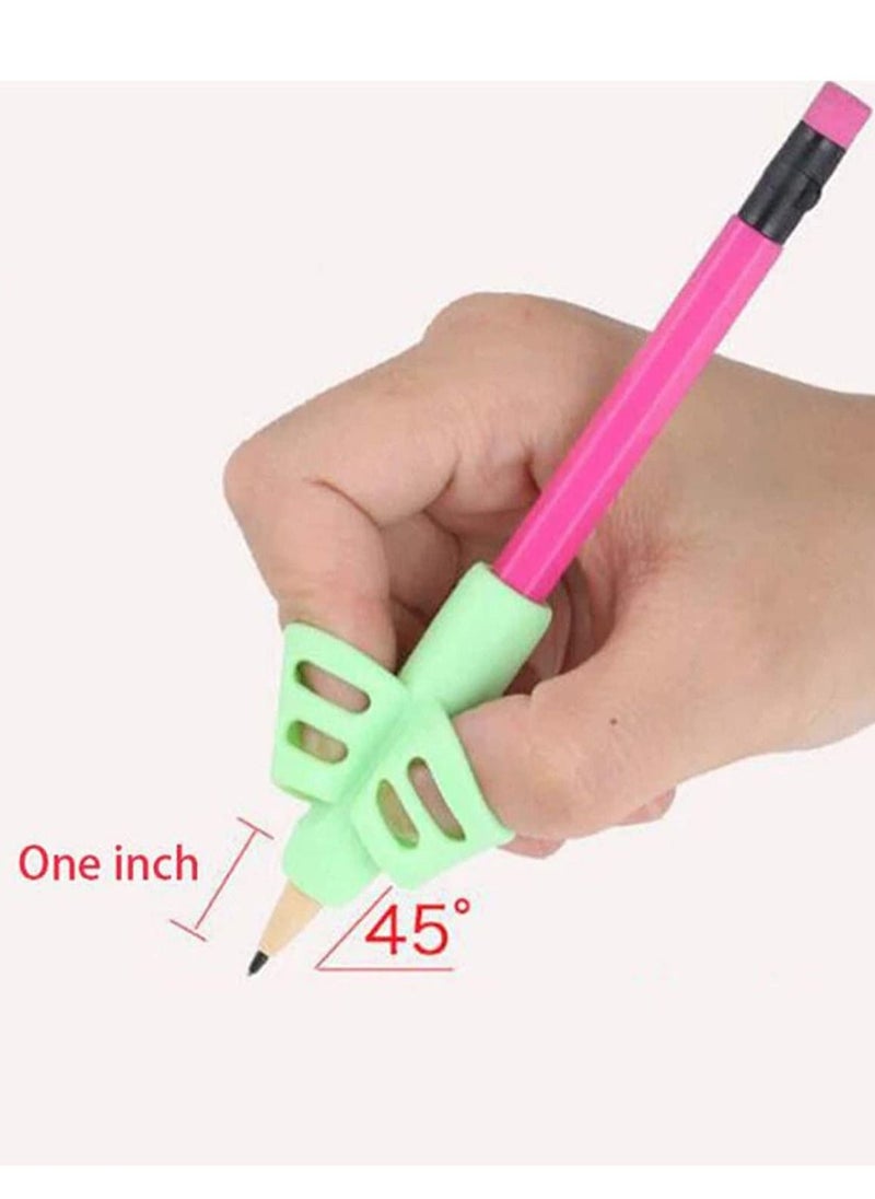 Cool Baby - 3 pcs Adorable Ring Pencil Grips Eco-friendly Soft Silicone Pencil Holders Writing Posture Correction Finger Grip - Image 1