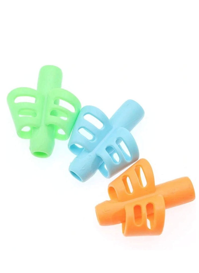 Cool Baby - 3 pcs Adorable Ring Pencil Grips Eco-friendly Soft Silicone Pencil Holders Writing Posture Correction Finger Grip - Image 1