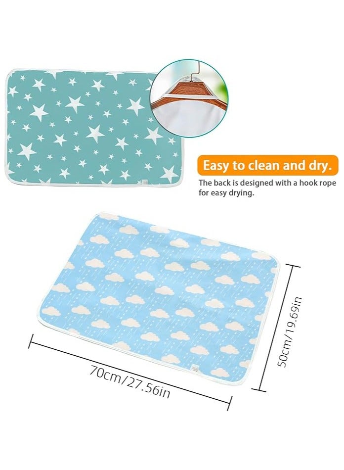Moro Moro Baby Waterproof Changing Pad, 50x70 cm, Soft Cotton Surface - Image 2
