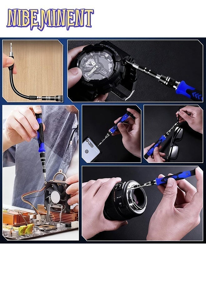 NIBEMINENT 168 in 1 Precision Screwdriver Set for Electronics–Multi-Bit Repair Tool Kit for iPhone,MacBook,Laptop,Tablet,PS4,Xbox,Nintendo|Magnetic Mat,ESD Tweezers,Suction Cup&Spudger Comes with Repair Tool Bag - Image 4