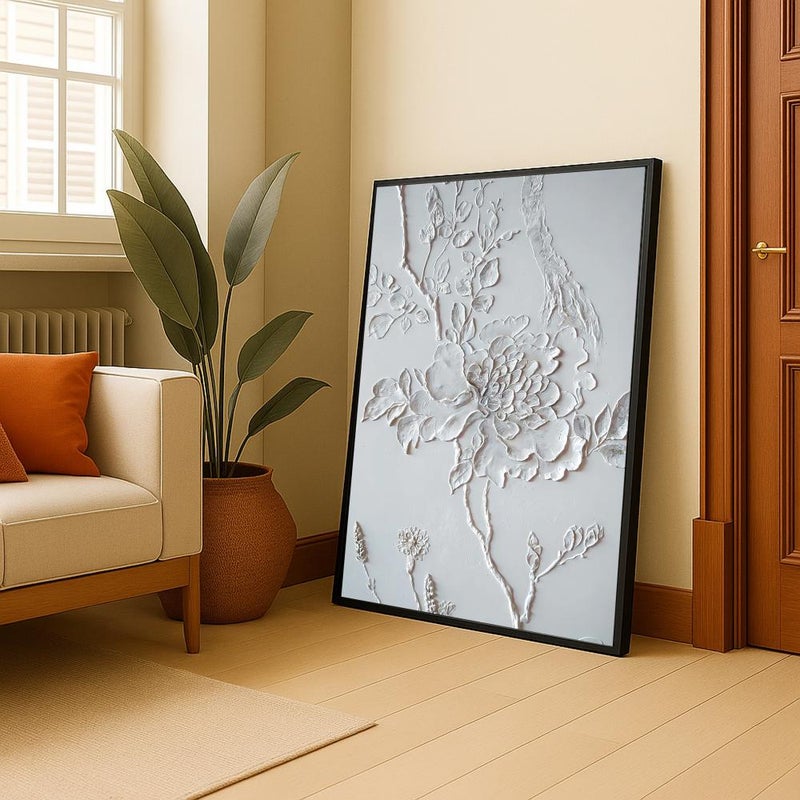 Marktna One piece of printed canvas wall art in a plaster painting design with a hollow frame, measuring (60×90). - Image 3