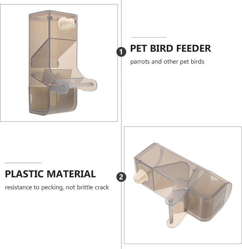 Parrot Bird Feeder Food Feeding Bowl Cage Feeder Small Gray Bird Food Holder for Small Parakeets Cockatiels and Lovebirds in Cage - Image 3