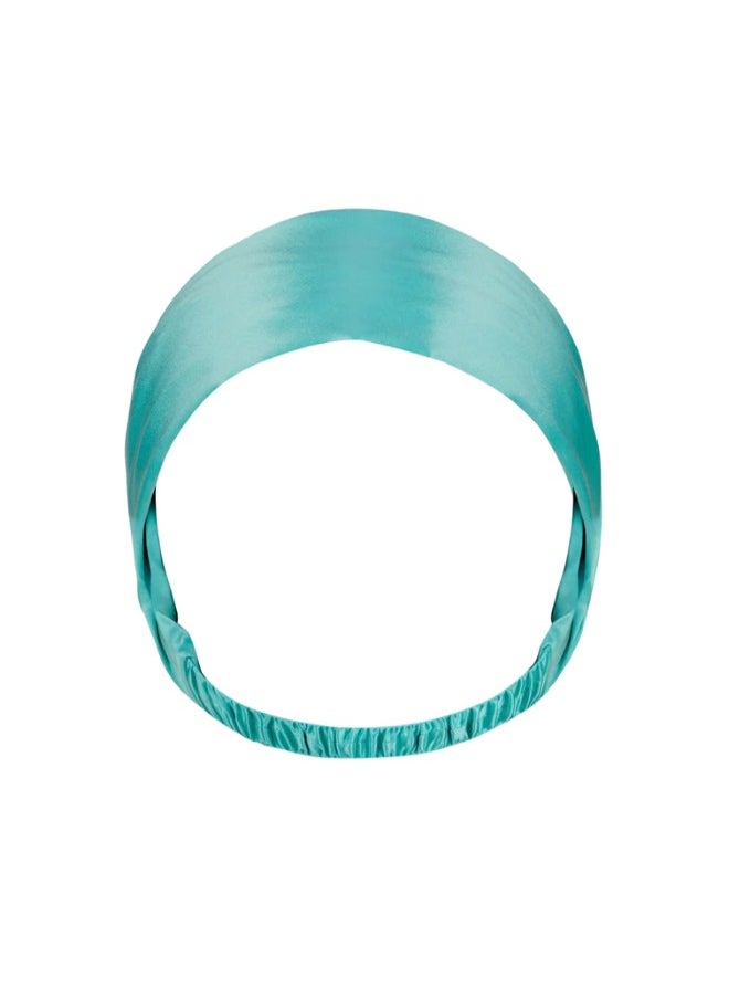 BRIGHTLY LABS Silver Grey Silk Headband - One Size Fits All, 22 Momme Pure Mulberry Silk Fashion Headband for Women. Lightweight, Versatile, Non-Slip; Perfect for Sports, Yoga, and Everyday Wear.  - Image 1