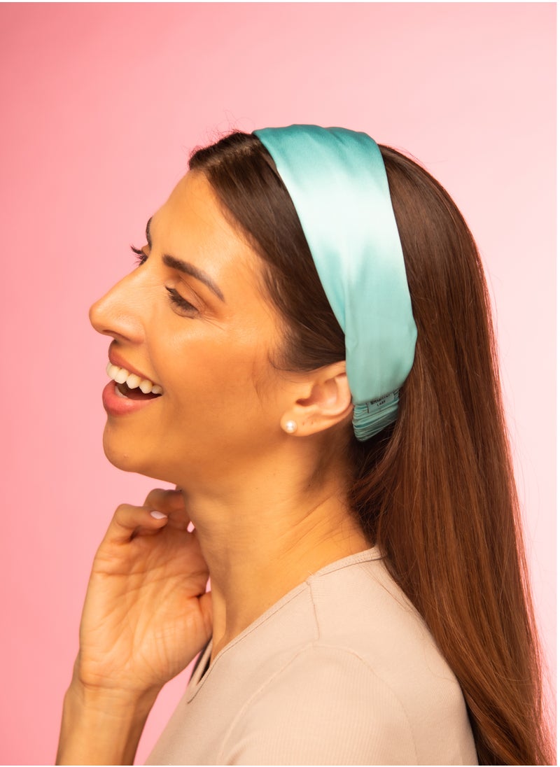 BRIGHTLY LABS Silver Grey Silk Headband - One Size Fits All, 22 Momme Pure Mulberry Silk Fashion Headband for Women. Lightweight, Versatile, Non-Slip; Perfect for Sports, Yoga, and Everyday Wear.  - Image 5