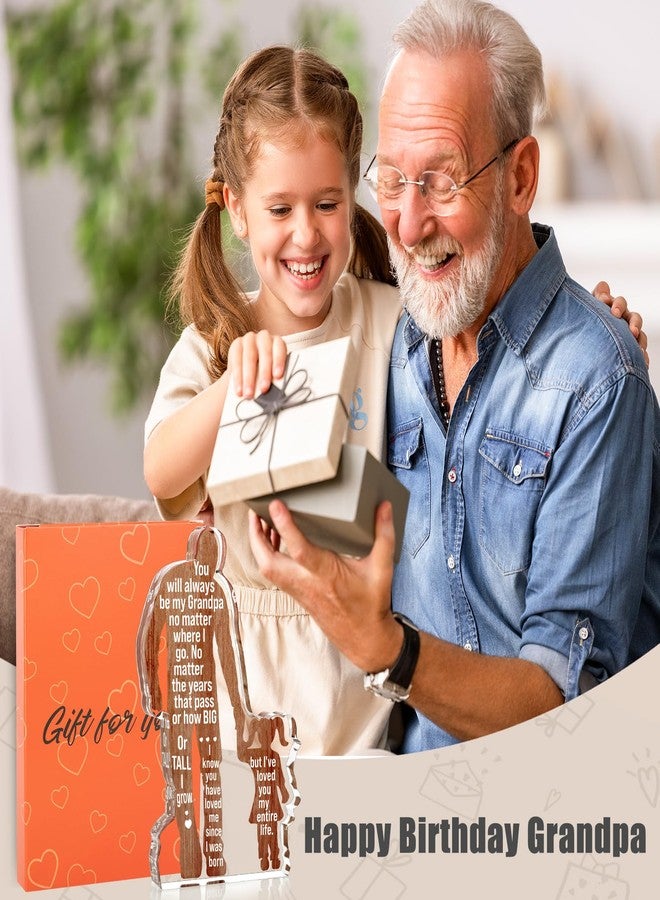 LuoHere Grandpa Gifts from Granddaughter Grandpa Birthday Fathers Day Idea Gifts Best Grandpa Ever Gifts to My Great Grandpa Christmas Father's Day Grandparents Gifts Granddad Papa Plaque Sign - Image 4