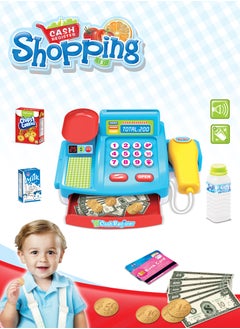 LB Kids' cash register shopping cart with plastic fruits is an interactive learning experience for kids.  - Image 3