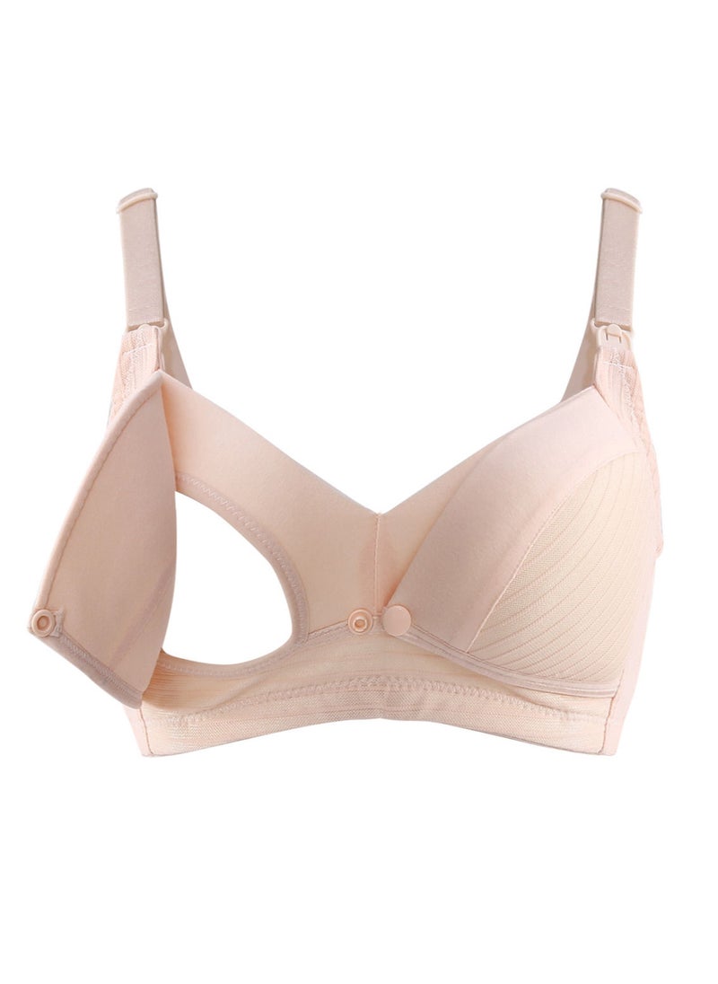Okus - Comfy Cotton Maternity And Nursing Bra Beige Medium - Image 1