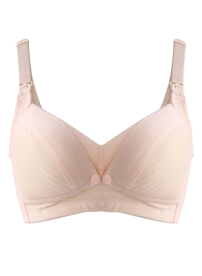 Okus Comfy Cotton Maternity And Nursing Bra Beige Medium