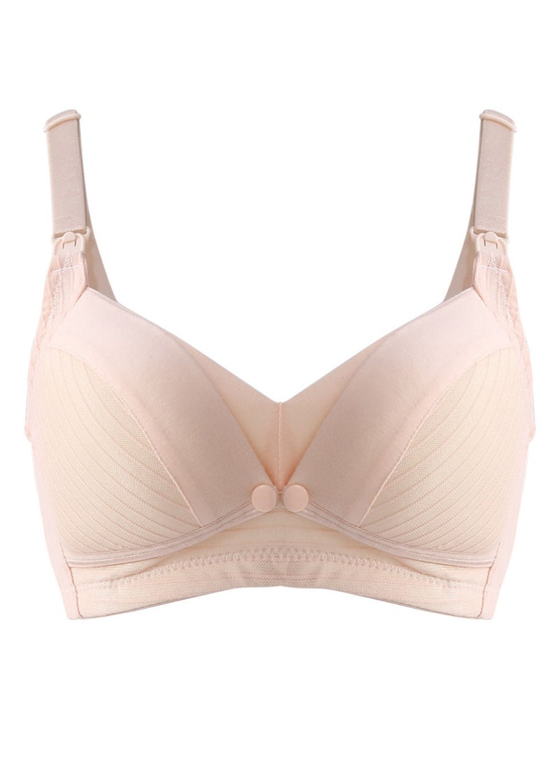 Okus - Comfy Cotton Maternity And Nursing Bra Beige Medium - Image 1