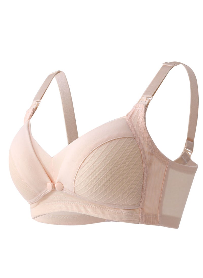 Okus - Comfy Cotton Maternity And Nursing Bra Beige Medium - Image 1