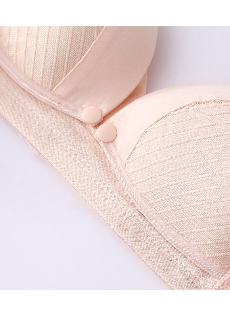 Okus - Comfy Cotton Maternity And Nursing Bra Beige Medium - Image 1