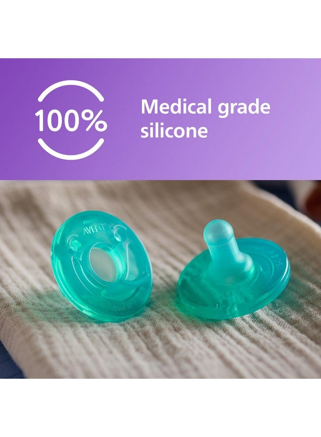 Avent Philips Avent Soothie 3-18 Month Orthodontic Baby Pacifiers, 100% Silicone Pacifiers, One Piece, BPA-Free, Green, 4 Pack, Model SCF192/45 - Image 3