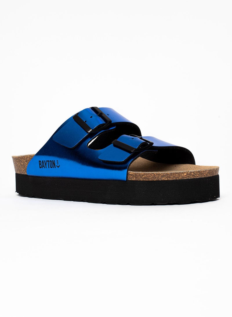 BAYTON Japet Royal Bleu Platform Sandals - Image 1