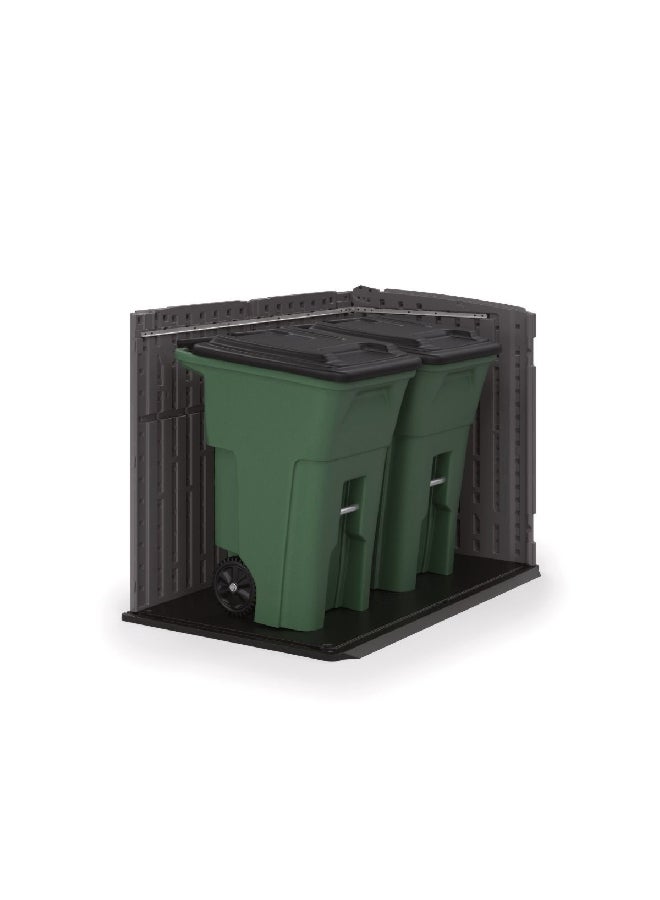 suncast The Stow-Away Horizontal Storage Shed Grey and Black 70 Cubic Feet BMS4781 - Image 5