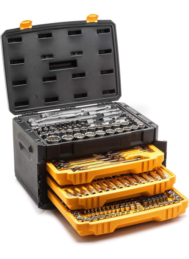 GearWrench GEARWRENCH 243 Pc 12 Pt Mechanics Tool Set in 3 Drawer Storage Box  80972  - Image 5