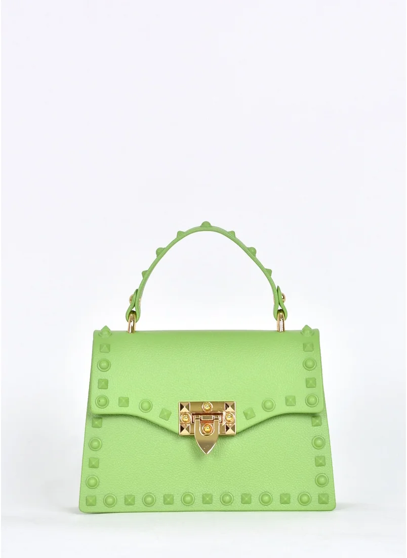 Elatae Women's Shoulder Strap Silicone Crossbody Bag Green 26659