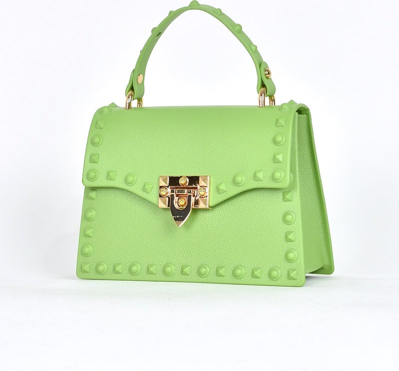 Elatae Women's Shoulder Strap Silicone Crossbody Bag Green 26659  - Image 3