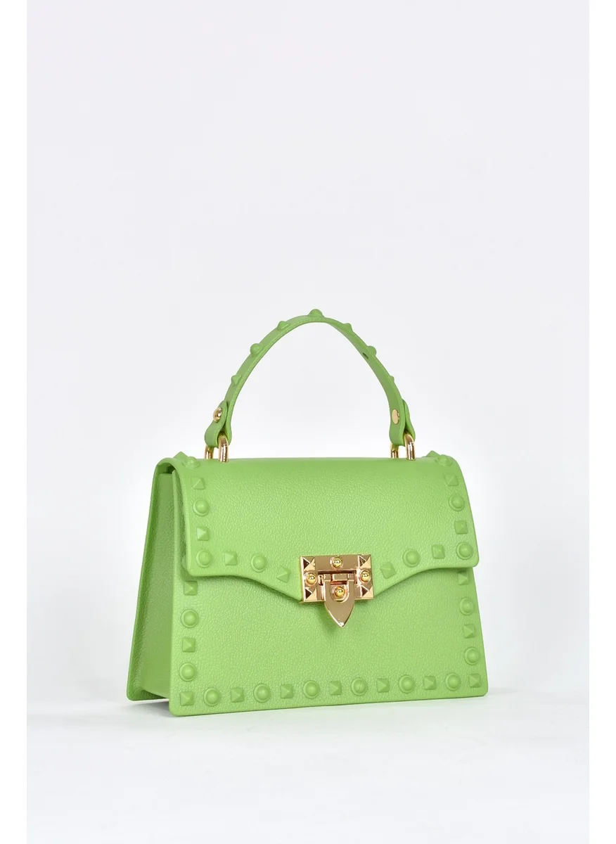 Elatae Women's Shoulder Strap Silicone Crossbody Bag Green 26659