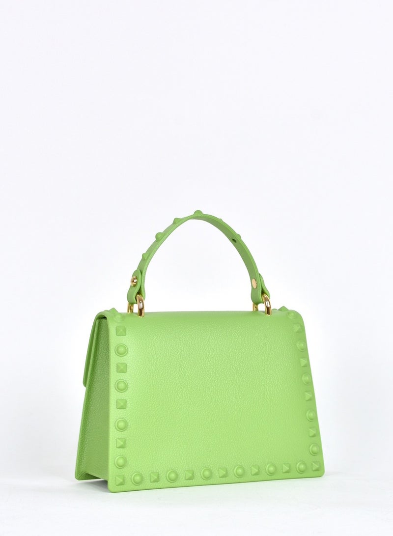 Elatae Women's Shoulder Strap Silicone Crossbody Bag Green 26659  - Image 5