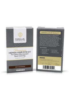 PARALLEL PRODUCTS Spot Color Henna Kit Henna Hair Dye 5 Grams Tint For Professional Spot Coloring With Nourishing Oil Mixing Dish And Application Brush Root Touch Up (Deep Dark Brown)  - Image 2
