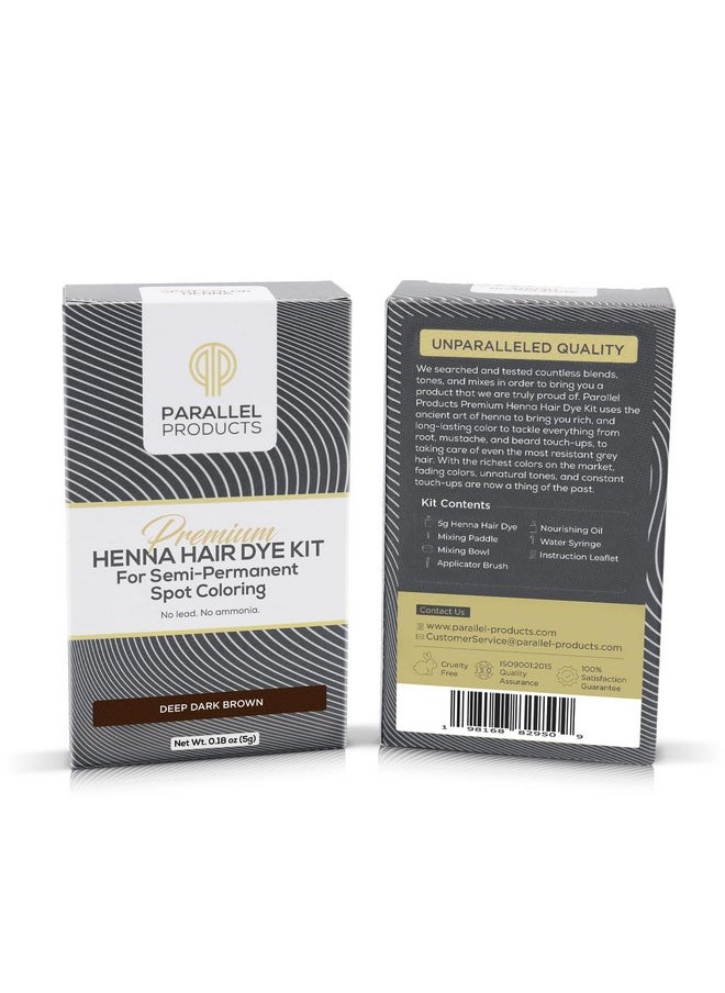 PARALLEL PRODUCTS Spot Color Henna Kit Henna Hair Dye 5 Grams Tint For Professional Spot Coloring With Nourishing Oil Mixing Dish And Application Brush Root Touch Up (Deep Dark Brown)  - Image 2