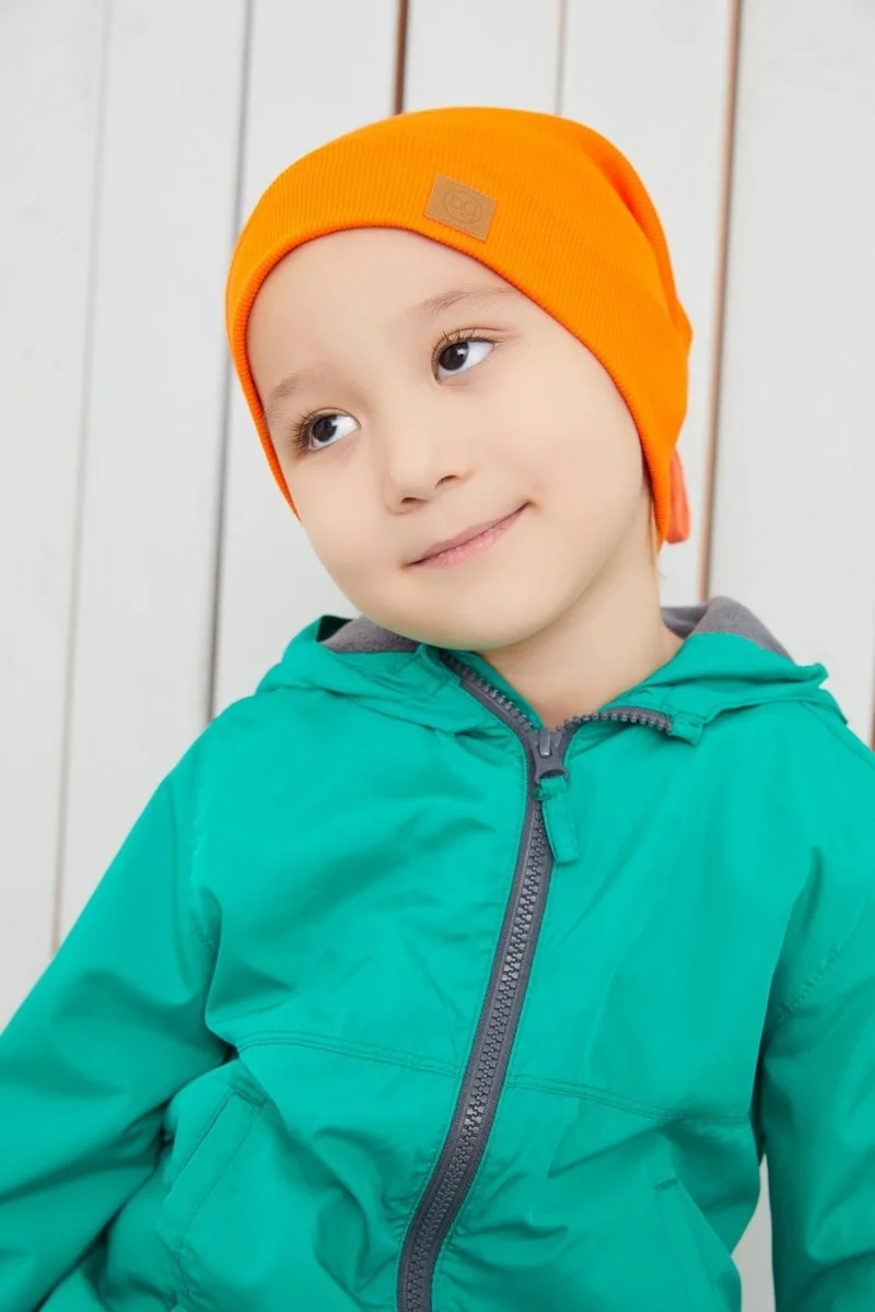 Babygiz Girl's Orange Hat Beanie Handmade Cotton Camisole