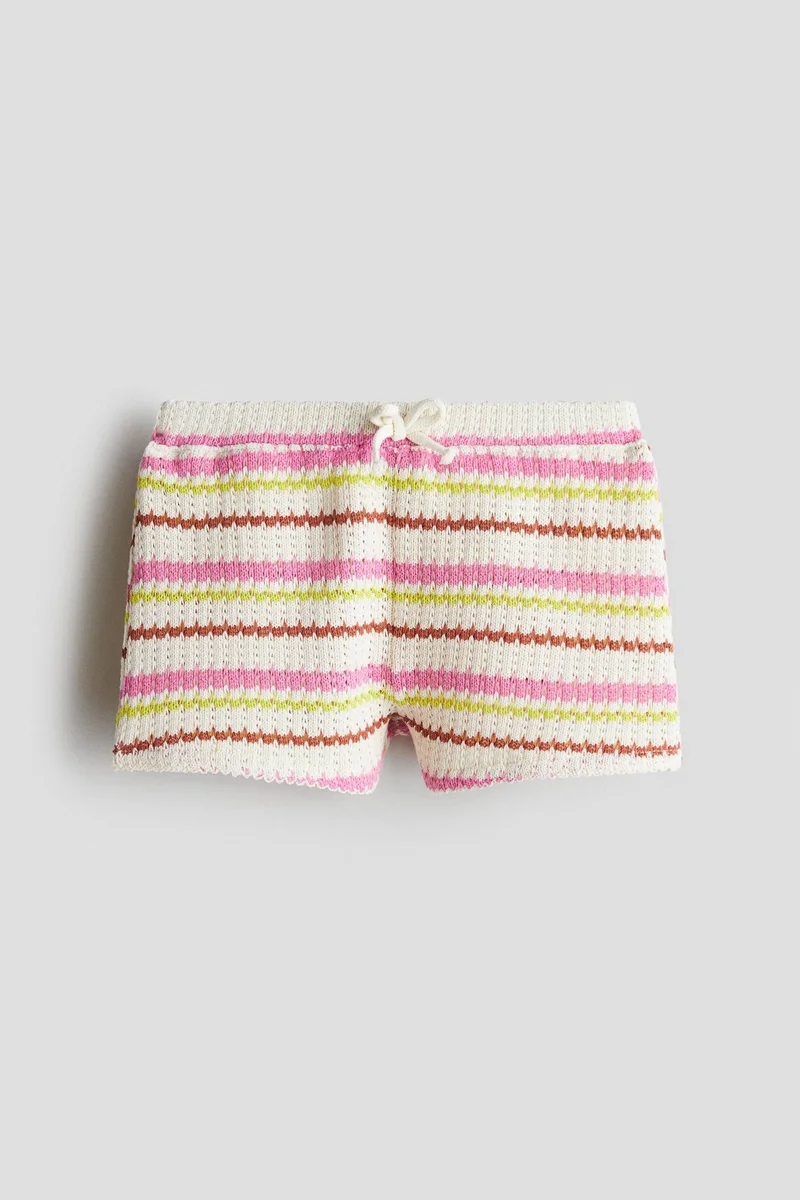 H&M Textured-knit shorts