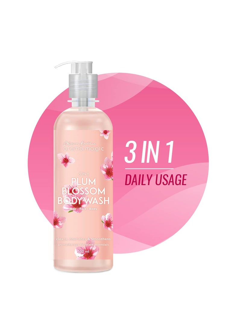 Aroma Magic - Aroma Magic 3-in-1 Plum Blossom Body Wash | Cleanses & Nourishes Hair, Body & Face | Refreshing & Rejuvenating | Revitalize Dull Skin & Hair | 7.44 Fl Oz/220ml - Image 1