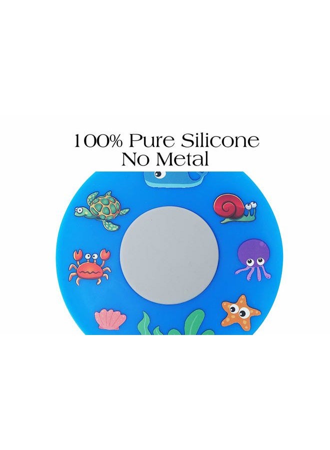 WSZCML Bathtub Drain Stopper, Silicone Tub Stopper Plug, Universal Bath Drain Cover, Kids Tots Babies Gift (Blue Turtle) - Image 4