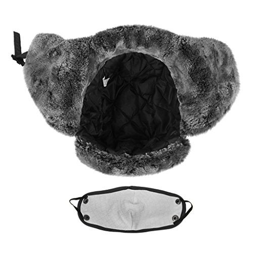 Fakeface Unisex Kids Teens Girls Boys Faux Fur Winter Warm Trapper Hat with Ear Flaps,Windproof Face Mask Fleece Thermal Outdoor Snow Ski Russian Ushanka Cap Trapper Trooper Pilot Hat Headwear - Image 4
