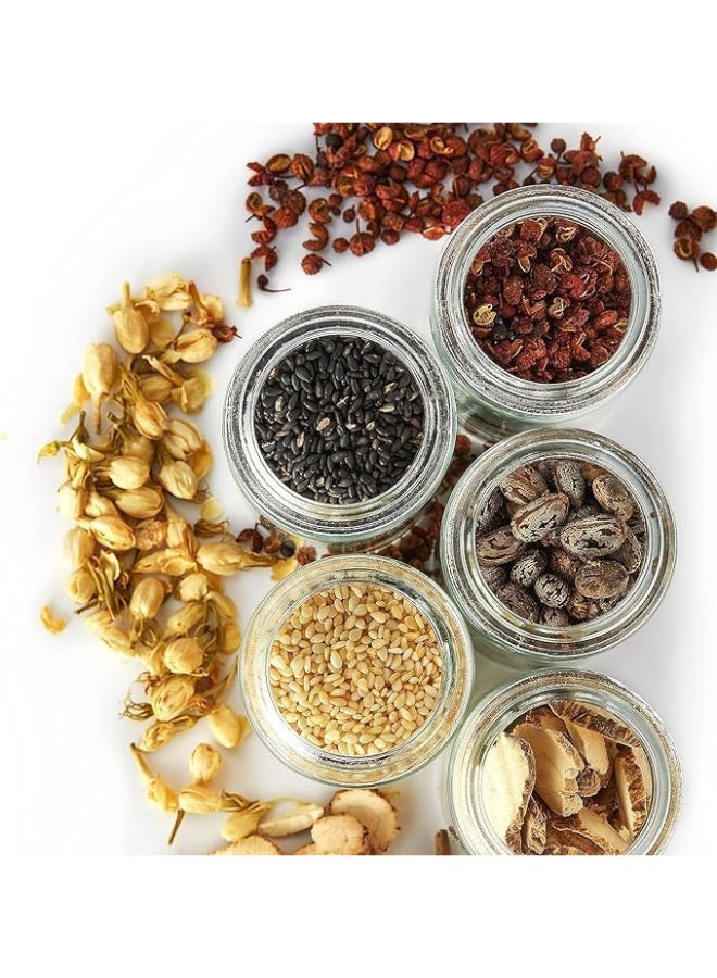 أوركيد منظم توابل من الفولاذ المقاوم للصدأ من أوركيد، مجموعة برطمانات توابل، رف تخزين توابل لسطح الطاولة، حاويات توابل زجاجية لتخزين المطبخ، حاويات أعشاب وتوابل (12 قطعة) - Image 5