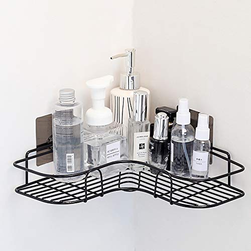 Vihax Bathroom Rack, Stainless Steel Squared Wall Mounted Shower Storage Shelf Wall Mounted No Drilling Required Triangle Drainer Bath Rack - Image 1