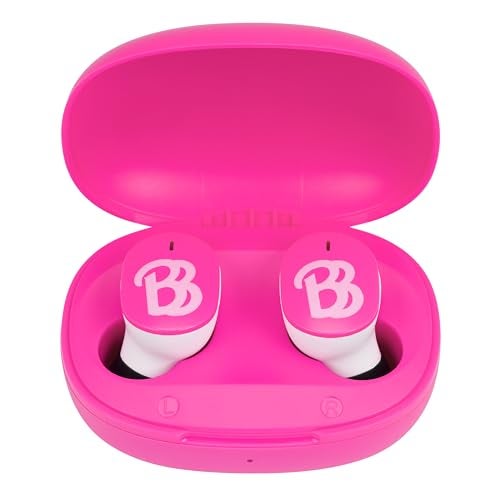 eKids Barbie Wireless Earbuds for Kids, Bluetooth Earbuds with Charging Case - Image 1