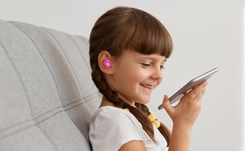 eKids Barbie Wireless Earbuds for Kids, Bluetooth Earbuds with Charging Case - Image 5