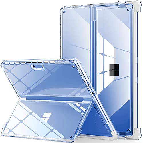 INFILAND Microsoft Surface Pro 11 AI/10/9 5G Case 13 Inch 2022, Full Crystal Clear [Anti-Yellowing] All-in-one Protection Shell Cover, Work with Type Cover Keyboard & Surface Slim Pen 2, Bayer Clear - Image 1