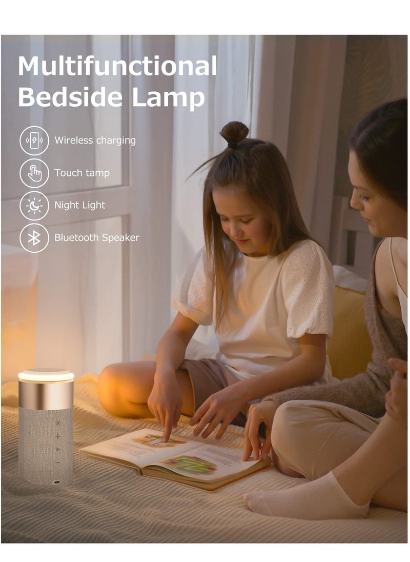 Generic - Bluetooth Speaker, Magnetic Wireless Charger Phone Holder, Bluetooth Speakers with Night Light, 2 in 1 Wireless Charging Station with Night Light and Speaker for iPhone 14 13 12 - Image 1