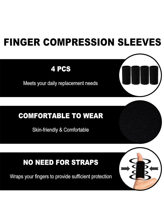 10Pcs Oval Finger Splints & Sleeves Kit, 6 Graduated Trigger Finger Splint & 4 Finger Sleeves for Trigger/Mallet/Arthritis/Straightening, Finger Brace Support for Thumb/Middle/Ring/Index/Pinky(Size 4,5,6,7,8,9) - Image 5