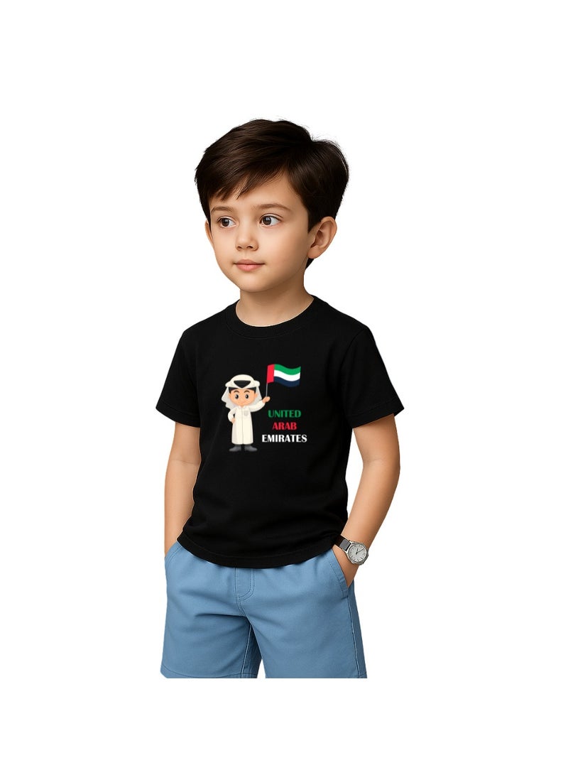 PRINTSHOP4ME UAE Celebration T-Shirt For Boys-Printed Design Short Sleeve Tee For Celebrations Day,School Events, Holidays-Kids Comfortable And Stylish T-Shirts - Image 2