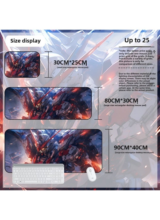 Generic - Mouse Pad Oversized Gundam Computer Keyboard Pad Cartoon Game Mouse Pad Boys E-sports Computer Thickened Desk Pad-Color:900*400*2mm-Pattern:Up To 25 - Image 1