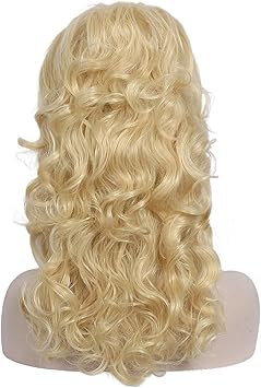 Linfairy Long Wavy Blonde Mixed Wig Big Bouffant Beehive Wigs for Women fits 50s 80s Costume - Image 4